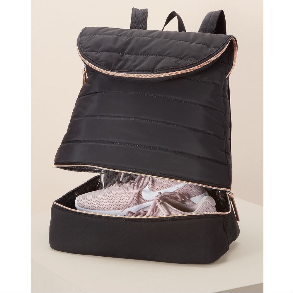 🆕 Stella & Dot Black Quilted Crush It Backpack - Picture 2 of 11